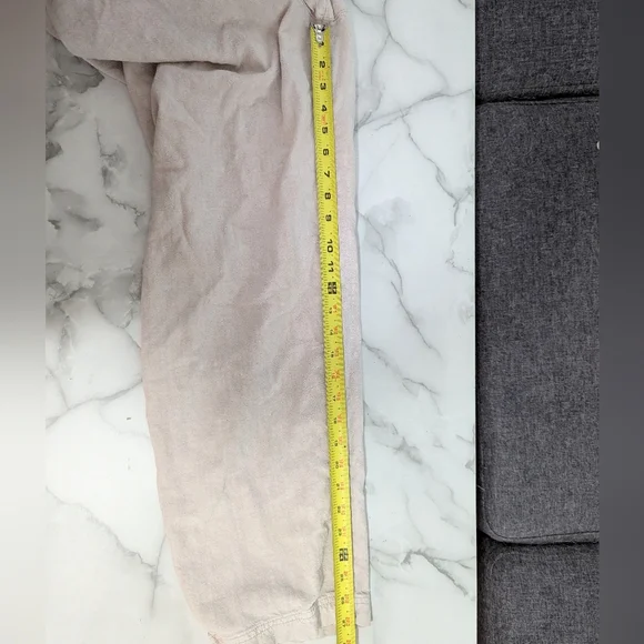 Free People Calla Pleated Trousers Pants Mid Rise Tapered Linen Blend Khaki 12 - Picture 12 of 12